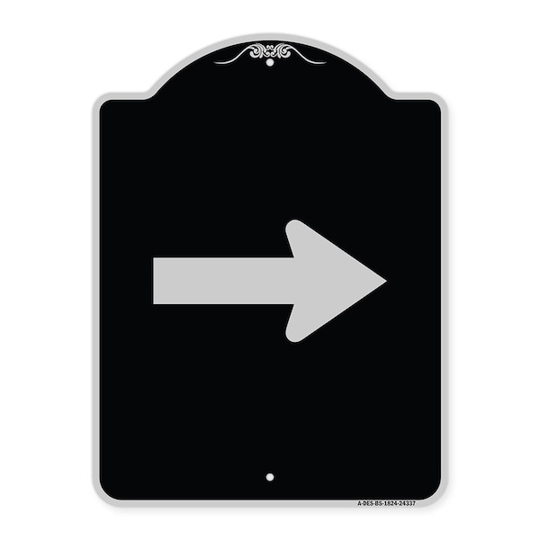 Signmission Designer Series Arrow Green, Black & Silver Heavy-Gauge Aluminum Sign, 24" x 18", BS-1824-24337 A-DES-BS-1824-24337 - main